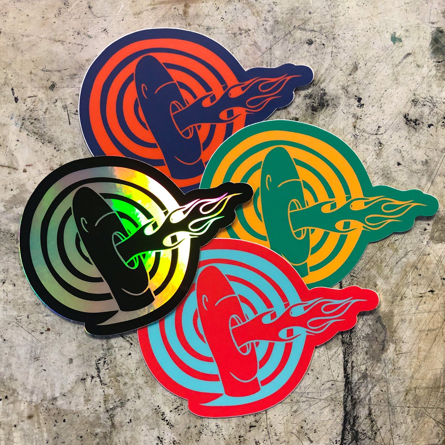 Fire-Breathing Tiki Sticker 4-Pack