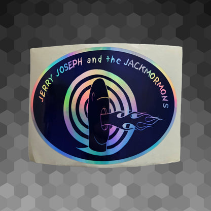 Fire-Breathing Tiki Head Jackmormons Holographic Sticker