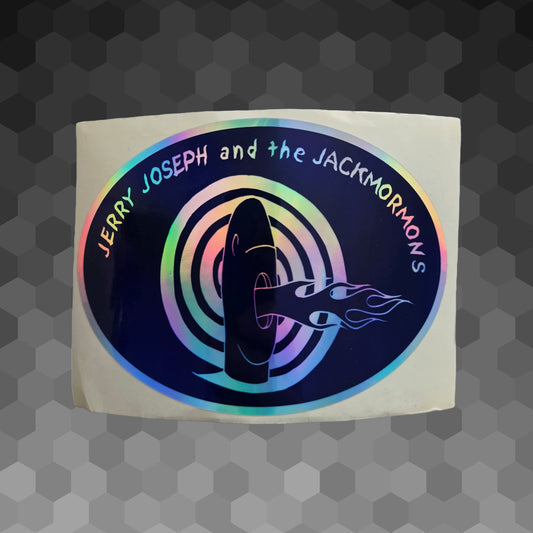 Fire-Breathing Tiki Head Jackmormons Holographic Sticker
