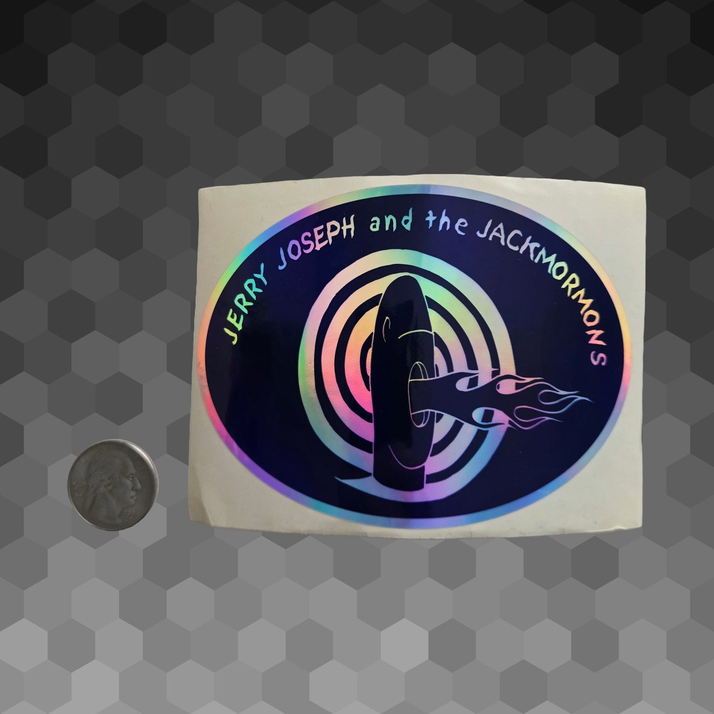 Fire-Breathing Tiki Head Jackmormons Holographic Sticker